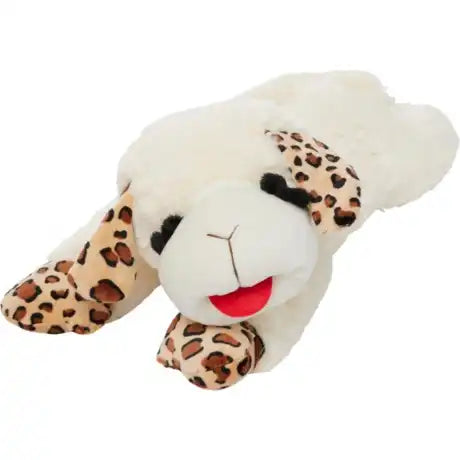 Leopard Print Lambchop Plush Dog Toy