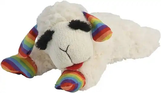 Rainbow Lambchop Plush Dog Toy